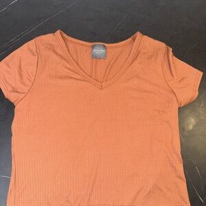 Olivia Rae Women's Peach V-Neck Top